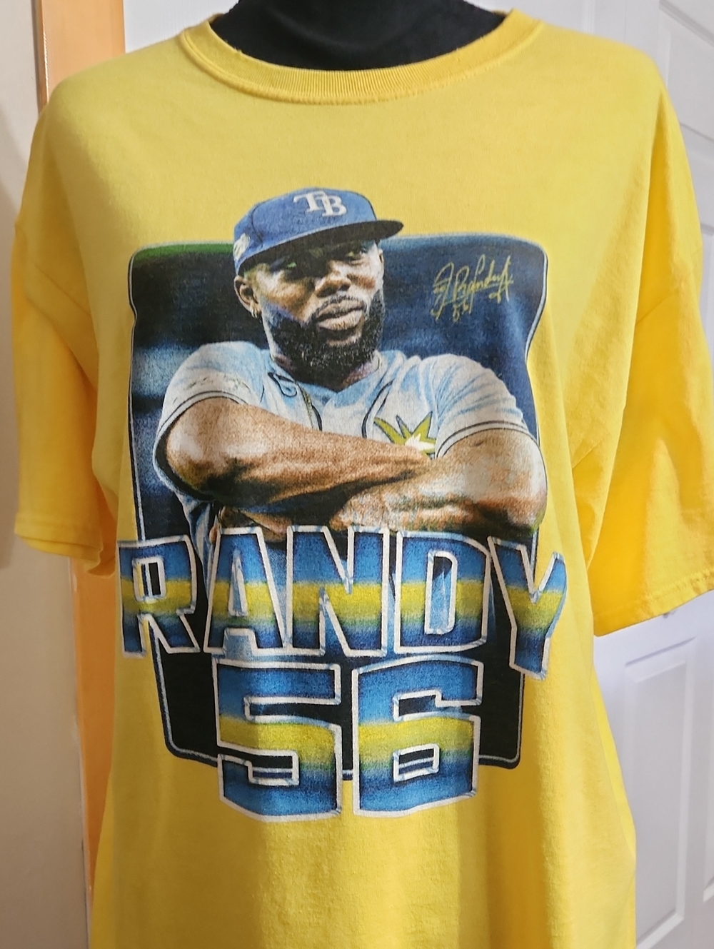 Yellow Tampa Bay Rays Randy 56 Graphic Short Sleeve Tee